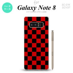 【SC01K】【スマホケース/スマホカバー】【ギャラクシー ノート8】SC01K スマホケース Galaxy Note8 SC-01K カバー ギャラクシー ノート8 スクエア 黒×赤 nk-sc01k-763【メール便送料無料】