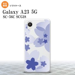 GalaxyA23 Galaxy A23 スマホケース 背面ケースソフトケース 花柄 サクラ A 青 2022年 10月発売 nk-a23-tp054