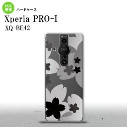 XperiaPRO-I Xperia PRO-I スマホケース 背面ケース ハードケース 花柄 サクラ A 黒 背面カバー android nk-xproi-051