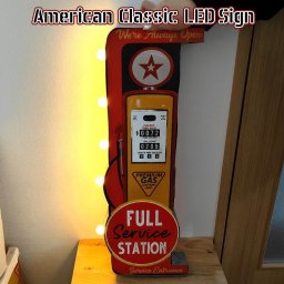 アメリカン クラシック LED Sign Full Service Station 電飾看板 ガレージ 雑貨 おしゃれ 店舗 バー カフェ かわいい お店 レストラン インテリア アメリカン ガレージグッズ