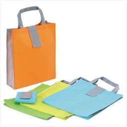 たためるツインカラートート（タテ） 6443  粗品 景品 記念品 来場記念 来店促進 ノベルティ プチギフト