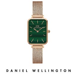 新作 ２年保証 送料無料 新品 Daniel Wellington ダニエル ウェリントン DW 腕時計 20mm QUADRO PRESSED MELROSE クアドロ プレスト メルローズ DW00100437 DW00600437 スクエア レディース ステンレス メッシュ グリーン ローズゴールド カラー クォーツ 電池式