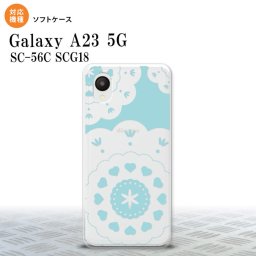 GalaxyA23 Galaxy A23 スマホケース 背面ケースソフトケース レース クリア 緑 2022年 10月発売 nk-a23-tp1483