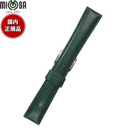 ミモザ MIMOSA 腕時計 替えバンド ベルト メンズ ベビーカーフKC カーフ 20mm グリーン/ゴールド 時計 時計バンド 時計ベルト 革 牛革