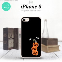 iPhone7 iPhone8 スマホケース ハードケース ハロウィン カボチャ 連 小 黒 メンズ レディース nk-ip8-408