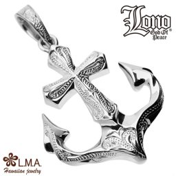ハワイアンジュエリー ネックレス   ペンダントトップ ヘッド シルバー925 LONO ロノ アンカー 碇 イカリ 十字架 クロス 波 プルメリア メンズ レディース ブランド プレゼント 誕生日 記念日 【送料無料】 おしゃれ 人気 ギフト lmaハワイ 金属アレルギー