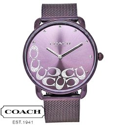 COACH コーチ 腕時計  ELLIOT エリオット 14504339 レディース 36mm パープル 海外正規品 ラッピング無料可