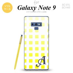 Galaxy Note 9 ギャラクシー ノート9 SC-01L SCV40 スマホケース カバー ソフトケース スクエア 黄 イニシャル 対応 nk-note9-tp1364i[スマホ,スマホケース,スマホカバー,ケース,カバー,ジャケット]