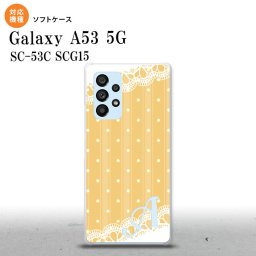 SC-53C SCG015 Galaxy A53 5G スマホケース 背面ケースソフトケース ドット レース C 黄 +アルファベット メンズ レディース nk-a53-tp1613i