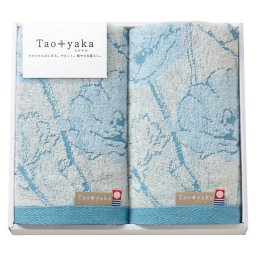 夏の贈り物お中元 フェイスタオル2P Taoyaka 34×80m 0.3kg 綿100%
