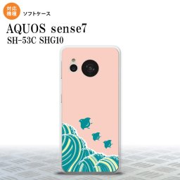 sense7 sense7 スマホケース 背面ケースソフトケース 波鳥 ピンク 2022年 11月発売 nk-sens7-tp1731
