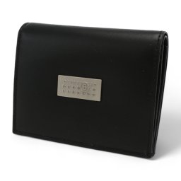 エムエムシックス MM6 二つ折り財布 折り畳み 小銭入付き メタルロゴプレート SA5UI0015 P6418 T8013 ブラック