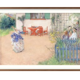 カール ラーション Lisbeth in 'Blue bird' A3 サイズ ポスター アート おしゃれ 絵画 インテリア 北欧 イラスト マット紙 艶消し アートパネル 額 フレーム デザイン 壁掛け ギフト 新築祝い ディスプレイ 引越し祝い　新生活　空間デザイン 