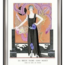 ジョルジュ バルビエ つれなき貴婦人 A3 サイズ ポスター アート おしゃれ 絵画 インテリア 北欧 イラスト マット紙 艶消し アートパネル 額 フレーム デザイン 壁掛け ギフト 新築祝い ディスプレイ 引越し祝い　新生活　空間デザイン 