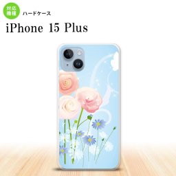 iPhone15 plus iPhone15 plus スマホケース 背面ケース ハードケース 花柄 ミックス C 青 2023年 9月発売 nk-i15pl-281