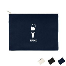 アイスクリーム 名入れフラットポーチLサイズ/小物入れ メンズ レディース 母の日のプレゼント 卒部祝い 父の日プレゼント オリジナル お揃い オーダーメイド 【flpl】 ピクトグラム