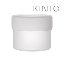 KINTO キントー SCHALE ガラスケース 500ml フロスト[ガラス 保存容器 キャニスター 浅型 ガラスキャニスター おしゃれ キッチン インテリア 衛生用品 食品 電子レンジ対応 筒状 筒形 半透明 白 ホワイト 清潔感 砂糖 塩 調味料]