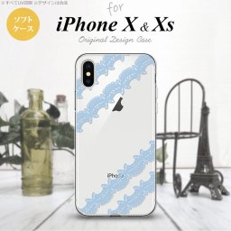 【iPhoneX】【スマホケース/スマホカバー】【アイフォンX】iPhoneX スマホケース カバー アイフォンX レースA 水色 nk-ipx-tp1097【メール便送料無料】