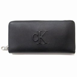 Calvin Klein カルバンクライン アウトレット 財布　ラウンドファスナー長財布　ブラック　ロゴ　SP40599542