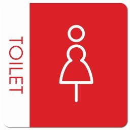 トイレ 御手洗 TOILET トイレマーク K1 女 WOMENS ピクトサイン マグネットステッカー マグネット 強力 正方形 13x13cm サイン インテリア 施設 案内