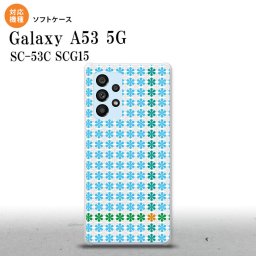 SC-53C SCG015 Galaxy A53 5G スマホケース 背面ケースソフトケース 花十時 青 メンズ レディース nk-a53-tp1355