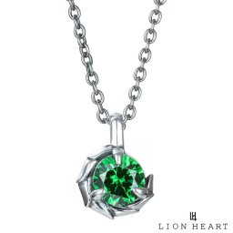 ライオンハート HOWL タテガミ サイドシルバー ネックレス 5月 バースカラーストーン シルバー925 誕生石カラー メンズ ブランド LION HEART