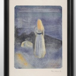 エドヴァルド ムンク Young Woman on the Beach A3 サイズ ポスター アート おしゃれ 絵画 インテリア 北欧 イラスト マット紙 艶消し アートパネル 額 フレーム デザイン 壁掛け ギフト 新築祝い ディスプレイ 引越し祝い　新生活　空間デザイン 