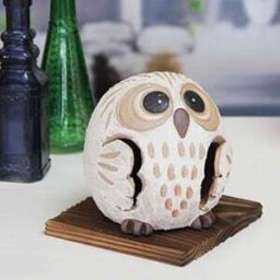 信楽焼 フクロウ 置物 陶器 縁起物 まんまるふくろう(小) fu-0020
