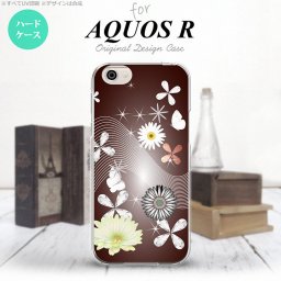 【SH03J】【スマホケース/スマホカバー】【アクオス R】SH03J スマホケース AQUOS R SH-03J カバー アクオス R 花柄・ミックス（B） 茶 nk-sh03j-276【メール便送料無料】