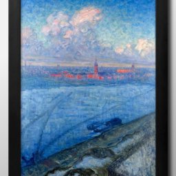 ウジェーヌ ヤンソン The City at Sunset Thielska A3 サイズ ポスター アート おしゃれ 絵画 インテリア 北欧 イラスト マット紙 艶消し アートパネル 額 フレーム デザイン 壁掛け ギフト 新築祝い ディスプレイ 引越し祝い　新生活　空間デザイン 