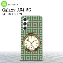 Galaxy A54 5G Galaxy A54 5G スマホケース 背面ケース ハードケース 時計 チェック 緑 2023年 5月発売 nk-a54-1223
