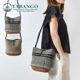 【TARANGO タランゴ】ジュート麻 × パームファイバー切替 ショルダーバッグ (JLB216)正規品 レディース 春 夏 鞄 かばん バック かごバッグ 肩掛け ナチュラル 天然素材 大人可愛い おしゃれ カジュアル 30代 40代 50代 母の日 クリスマス ギフト プレゼント