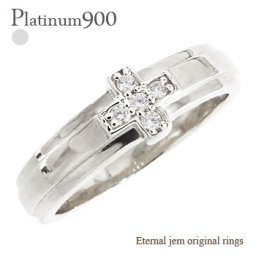 ダイヤモンドリング 0.05ct クロス 十字架 プラチナ プラチナ900 pt900 指輪 男女兼用 婚約指輪 ring 刻印 レディース ジュエリー アクセサリー  プレゼント ギフト 人気 おすすめ 送料無料