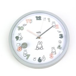 ミッフィー miffy アイコンウォールクロック グレー 掛け時計 インテリア
