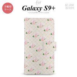 Galaxy S9+ SC-03K SCV39 手帳型 スマホケース ギャラクシー 花柄・バラ（J） ベージュ【ギャラクシー S9プラス,Galaxy,S9+,SC-03K,SCV39,docomo,ドコモ,メール便 送料無料】