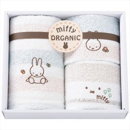 ミッフィー オーガニックフェイス・ウォッシュタオルセット 2287-25909 内祝 内祝い お祝 御祝 記念品 出産内祝い プレゼント 快気祝い 粗供養 引出物