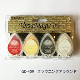 バーサマジック デュードロップ 4色セット versa magic ツキネコ スタンプ インク gd-409 クラウニングアラウンド 年賀状 クリスマスカード 手作り 親子工作 ハンドメイド 自由研究 キット