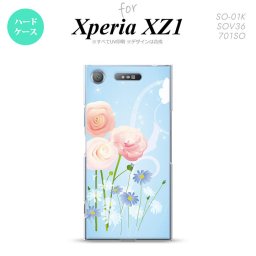 【SO01K】【スマホケース/スマホカバー】【エクスペリア XZ1】SO01K スマホケース Xperia XZ1 SO-01K カバー エクスペリア XZ1 花柄・ミックス（C） 青 nk-so01k-281【メール便送料無料】