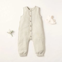 ジャンプスーツ　にぎにぎ　送料無料　BABY COORDINATE BOX / ストライプ ［HYACCA］［クインシーメイ QUINCY MAE］［天衣無縫］ 赤ちゃん　おもちゃ　がらがら ジャンプスーツ ストライプ 無地 ベビー服　コットン100% 綿100% うま 贈り物 プレゼント　気が利く　縁起がいいもの　おしゃれ　ハイブランド　ハイセンス　15000円　出産祝い