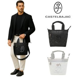 CASTELBAJAC 060551 ウェット トートバッグ 斜め掛け 手持ち 2wayバッグ かばん コンパクト 普段使い ユニセックス メンズ プレゼント ギフト ブラック