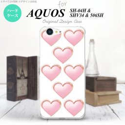 【SH04H】【スマホケース/スマホカバー】【アクオス ゼータ】SH04H スマホケース AQUOS ZETA SH04H カバー アクオス ゼータ ハート（C） 白 nk-sh04h-175【メール便送料無料】