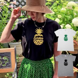 敬老の日 プレゼント ギフト 2026 パイナップル Tシャツ 名入れ 名前入り 名前入れ オリジナル 半袖 夏 おすすめ 誕生日 還暦祝い お揃い 送別祝い 女性 男性 祖父 祖母 実用的 おしゃれ 20代 30代 40代 50代 60代 趣味グッズ もらって嬉しい センスがいい 