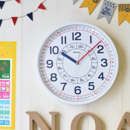 即納 ノア精密 mag 知育時計 よ～める W-736 WH-Z[子供 学習 勉強 知育時計 壁掛け時計 壁掛時計 掛け時計 掛時計 ウォールクロック シンプル 子供部屋 時計 時計の読み方]