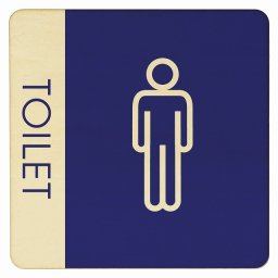 9x9cm トイレ 御手洗 TOILET トイレマーク G1 男 MENS ピクトサイン 木製ドアサイン ドアプレート インテリア 施設 案内