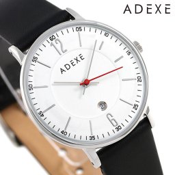 アデクス ユニセックス デイト 33mm 革ベルト 2043B-02 腕時計 ブランド プチ メンズ プレゼント 実用的