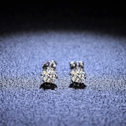 ピアス 両耳用 レディース モアサナイト ホワイト シルバー925 シルバー 0.5ct 1ct ke003
