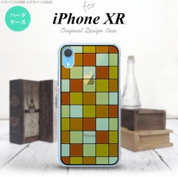iPhoneXR iPhone XR 背面ケース カバー ステンドグラス風 おしゃれ スクエア オレンジ ステンドグラス風 かわいい おしゃれ 背面ケース nk-ipxr-sg06