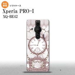 Xperia PRO I Xperia PRO-I スマホケース 背面ケースソフトケース 時計 妖精 シック 背面カバー android nk-xproi-tp1254