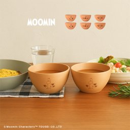ムーミン スープボウル 《2個セット》[木製 スープ ボウル 器 食器 北欧 ムーミングッズ ミイ スナフキン 大人 木 耐熱 味噌汁 お椀 お茶碗 サラダボウル ヨーグルトボウル シリアルボウル スープボール おしゃれ]