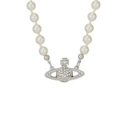 ヴィヴィアンウエストウッド ネックレス Vivienne Westwood MAN. MINI BAS RELIEF PEARL 63010100-02P104 レディース シルバー パール